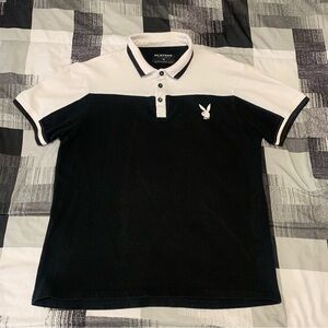 Playboy black & white polo shirt (M)